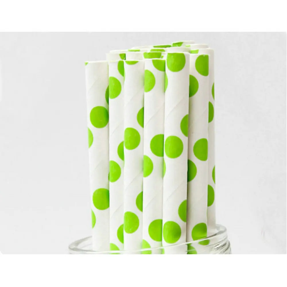 Grass Green Paper Straws (25pcs)