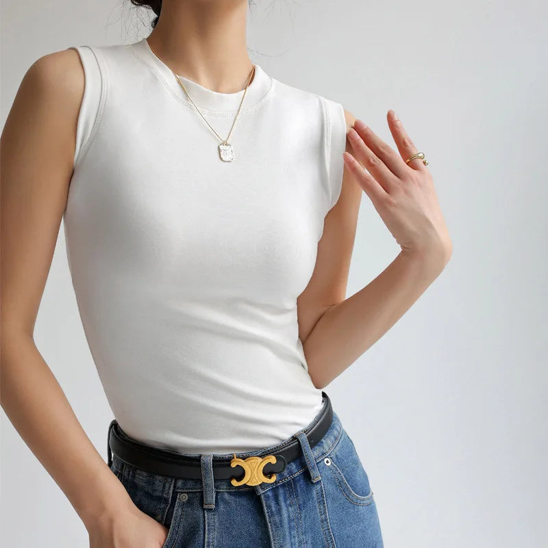 Colorful Round Neck Camisole Vest