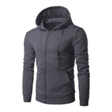 Men's Solid Color Hoodie Jacket