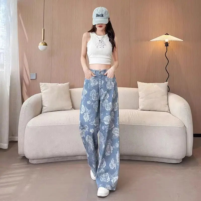 High Waist Slim Street Style Jeans