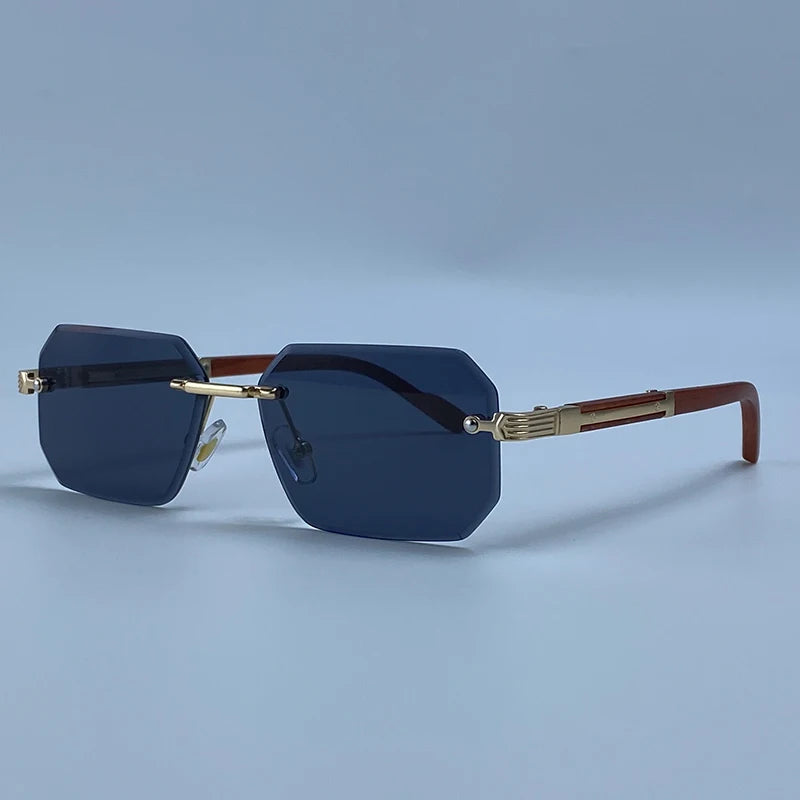 Elite Rimless Rectangle Sunglasses