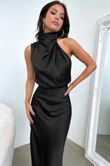 Women's Silk Satin Evening Dress