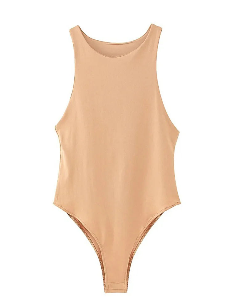 Women Solid Bodycon Club Bodysuit