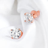 925 Sterling Silver Moissanite Stud Earrings
