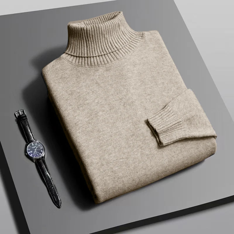 Men Slim Fit Turtleneck Sweater