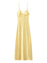 Golden Luxe Satin Maxi Dress