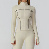 Women Slim Fit Long Sleeve Running Jacket