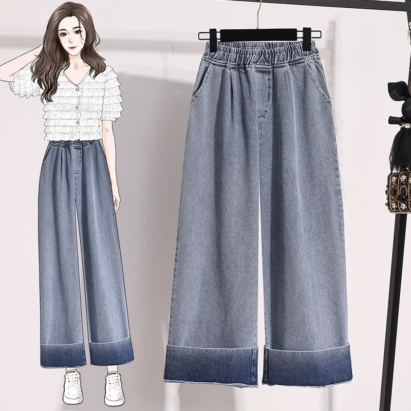 Women's Plus Size Wide Leg Jeans 2025