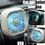 Car Air Outlet Mini USB Fan