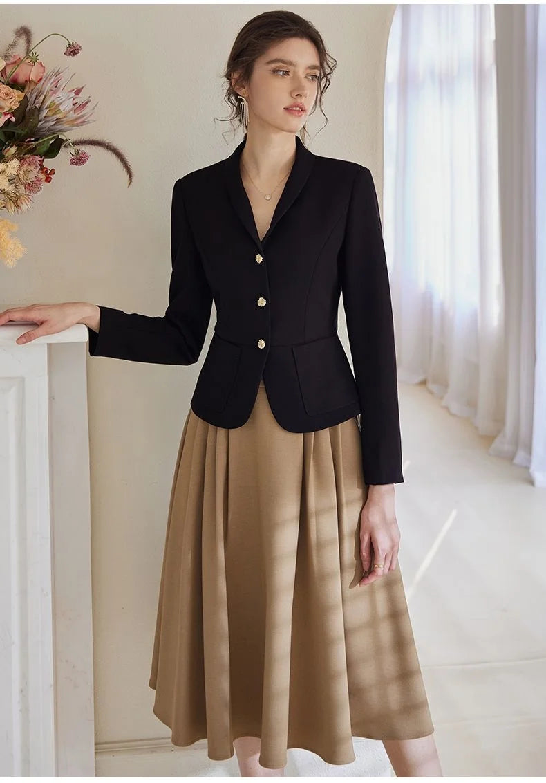 ModiCurve™ – Casual Professional Blazer (Vintage Cut, Soft Fit, All-Season Wear)