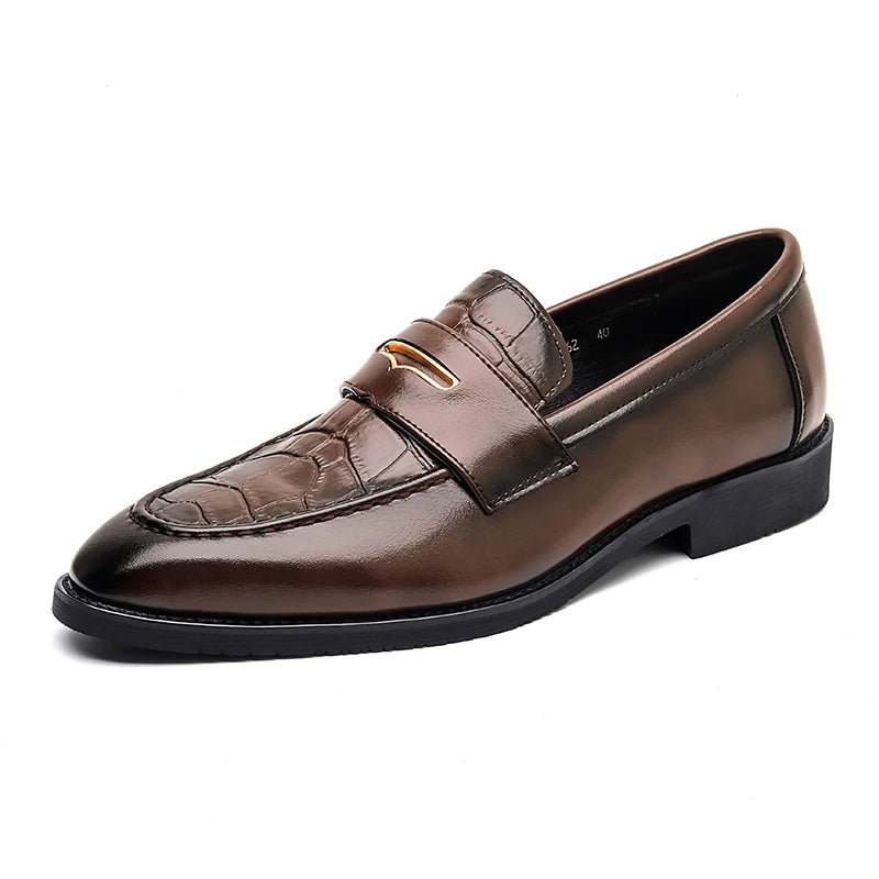 Men’s Black PU Leather Loafers