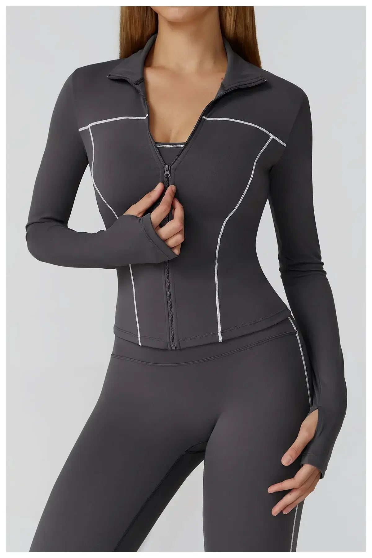 Women Slim Fit Long Sleeve Running Jacket