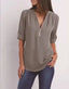 Luna Deep V-Neck Chiffon Blouse