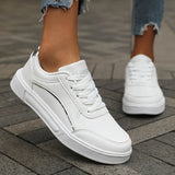 Women Sneakers Black Low Top Lace Up Shoes