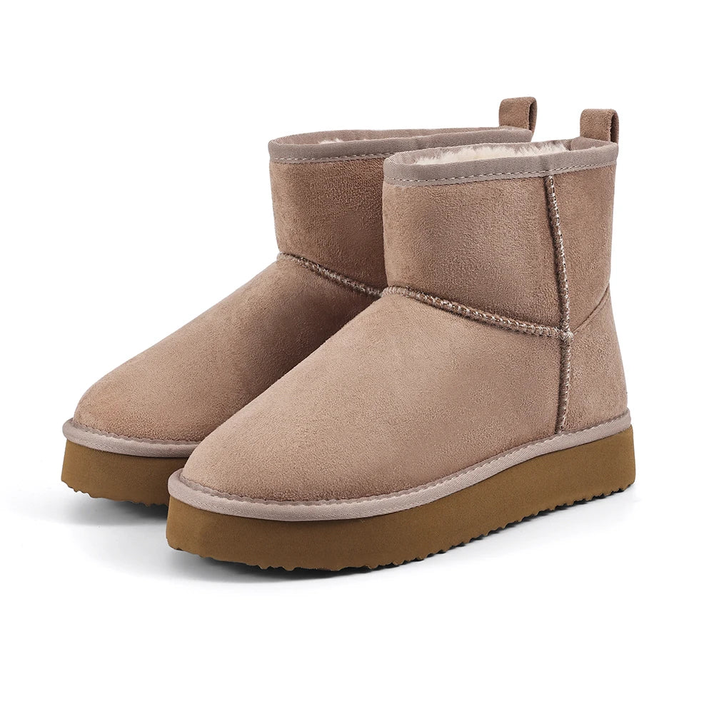Evshine Memory Foam Ankle Boots – Waterproof Winter Snow Boots