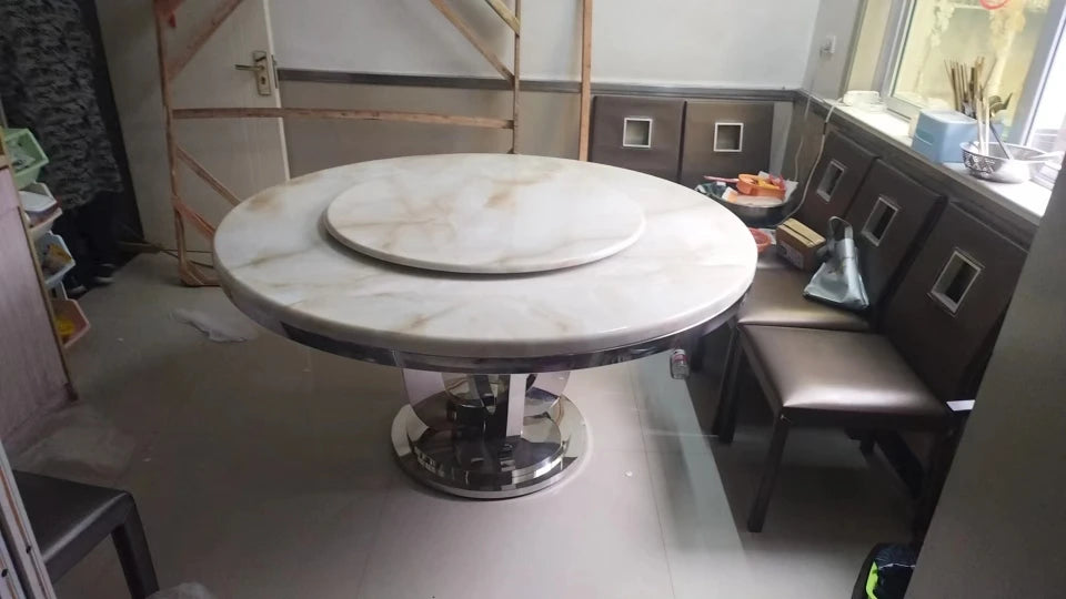 Rotating Metal Dining Table