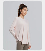 Women Loose Fit Yoga Cover Up Shirt
