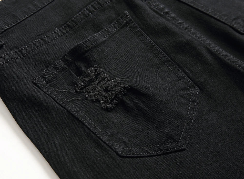 Men’s Ripped Biker Skinny Jeans