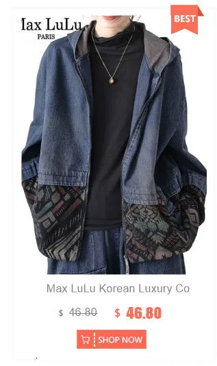 AmaxluluE Summer Womens Denim Hooded Jackets