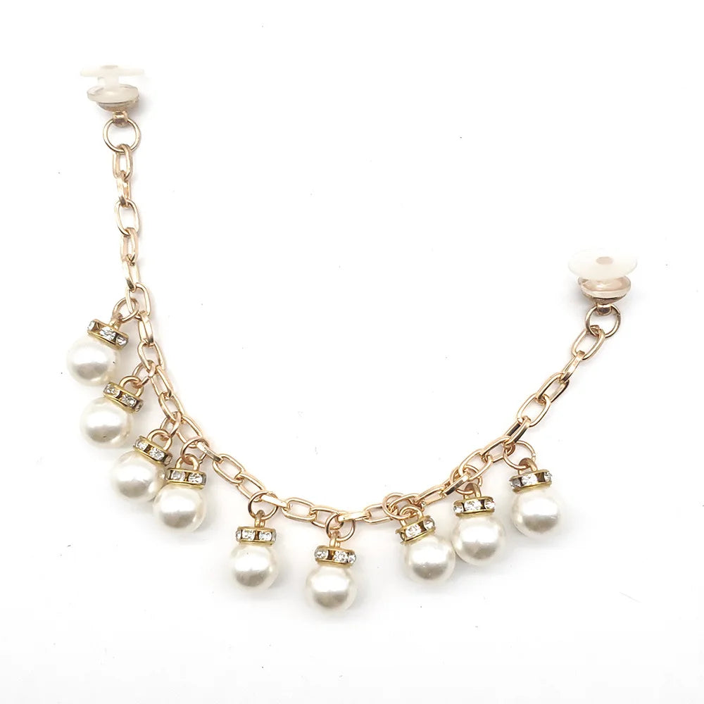Women Bling Shoe Charms Crystal Chain Jewelry