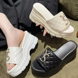 Women Fashion Platform Letter Sandals