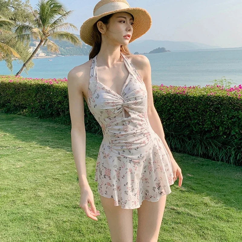 Women Halter High Waist Swimsuit
