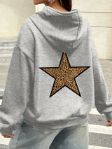 Leopard Print Fleece Hoodie