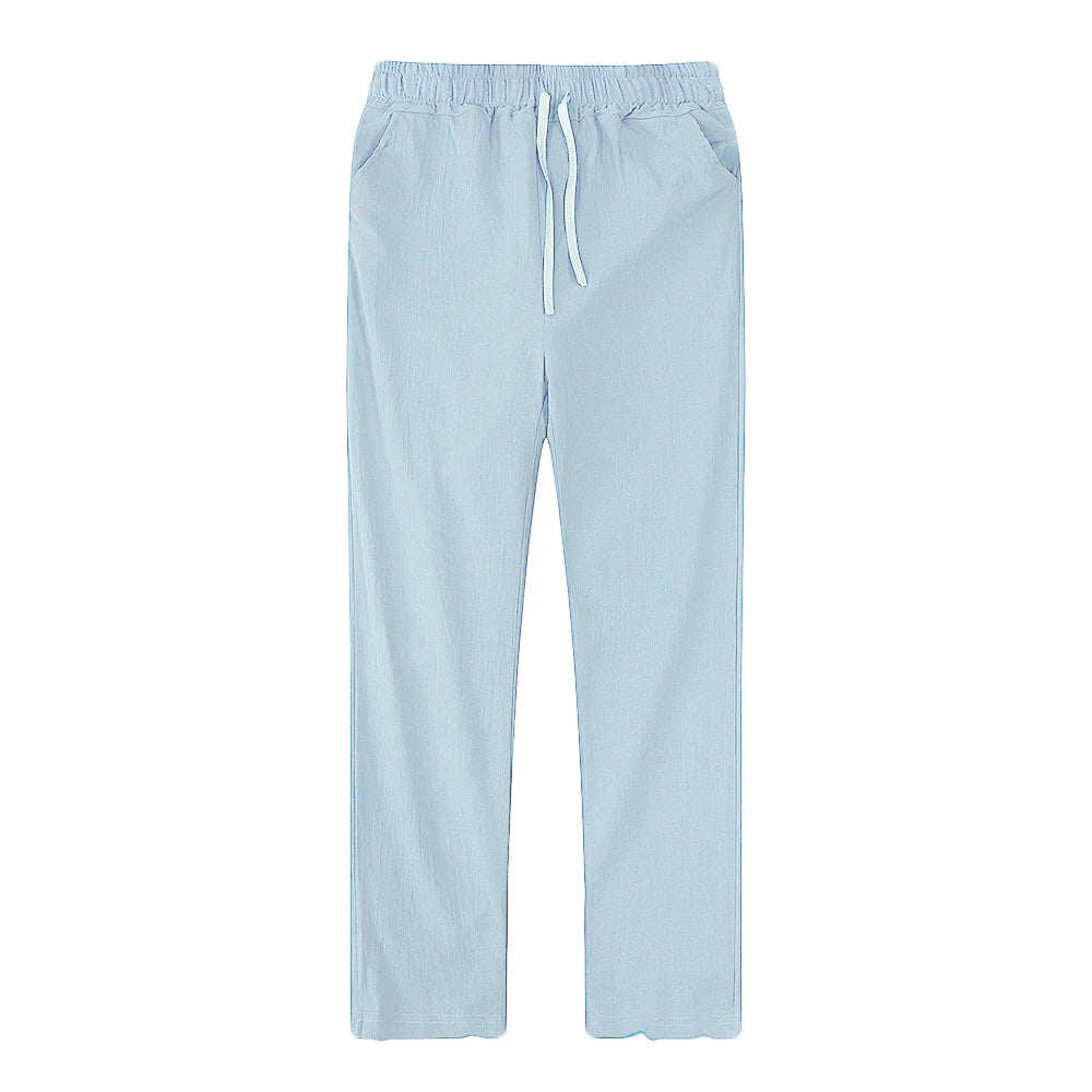 Men’s Solid Linen Trousers