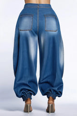 Women Plus Size Jogging Denim Jeans