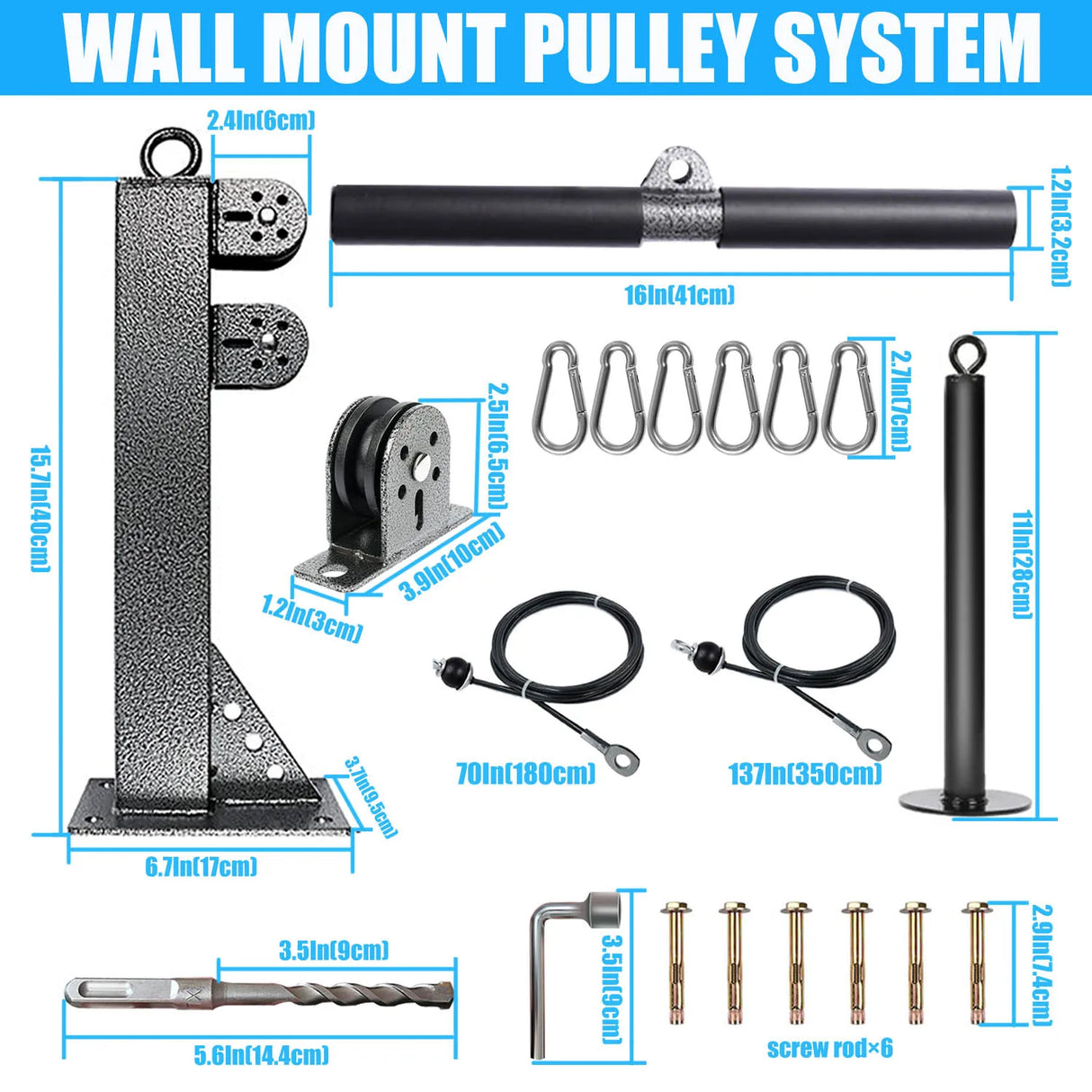 Wall Mounted Fitness Pulley System