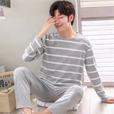 Men’s Cartoon Striped Pajama Set