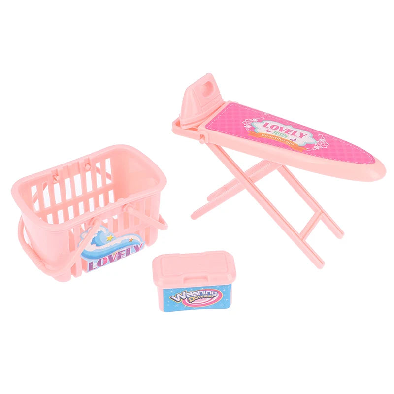 Kids Dollhouse Laundry Play Set