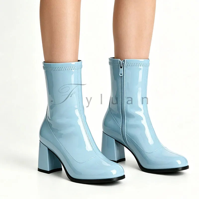Classic Block Heel Ankle Boots