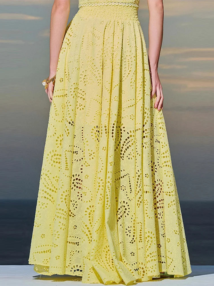 Women's Sleeveless Skirt Set