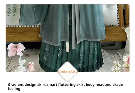 Gradient design underskirt featuring fluttering layers, neat body, and elegant drape for a stylish look.