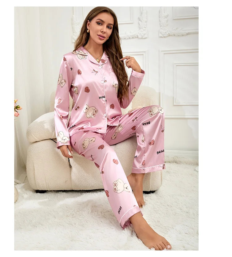 Women's Satin Pajama Set