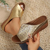 Women Huarache Wedge Sandals Summer Slides