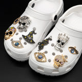 Women Skull Shoe Charms Metal Buckles