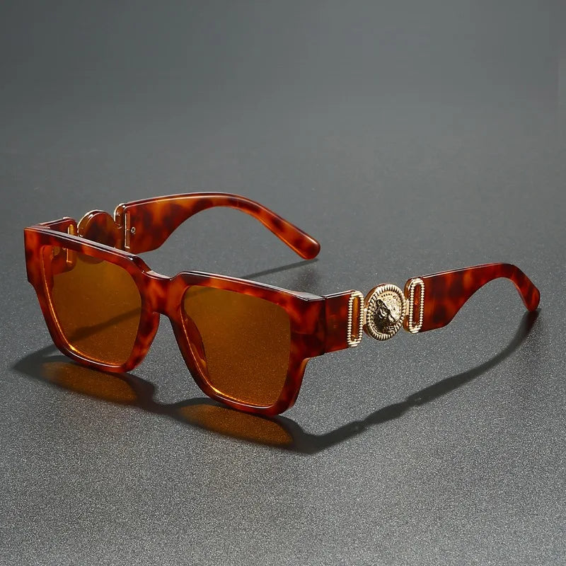 Signature Leopard Square Sunglasses