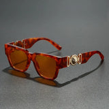 Signature Leopard Square Sunglasses