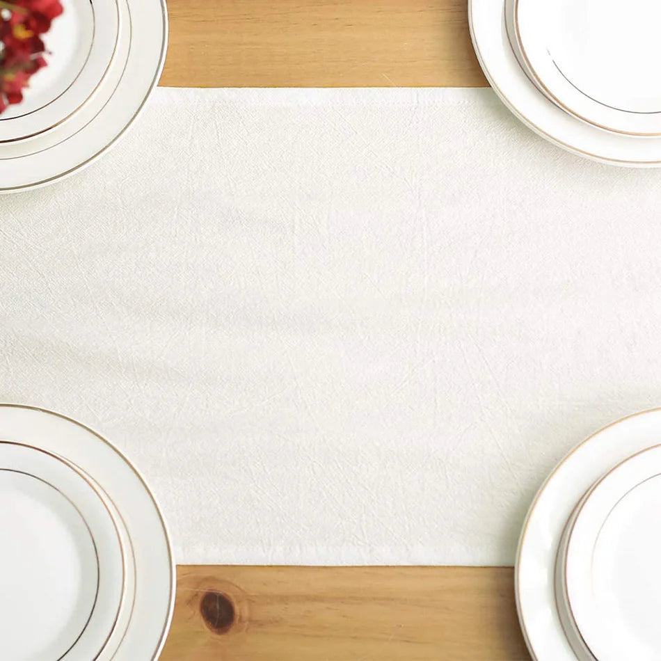 Cotton Sage Green Table Runner