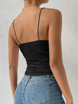 Sexy Off-Shoulder Strap Crop Tank Top