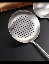 7-Piece Stainless Steel Utensil Set with Wooden Handle