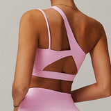 Women Oblique Shoulder Sports Bra