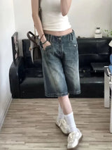 WideRush™ – Baggy Korean Jorts (Y2K Oversized Casual Shorts)