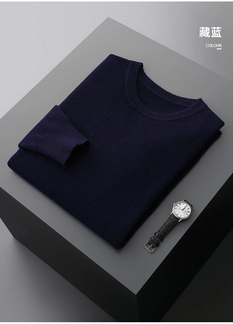 Men Merino Wool Pullover Sweater