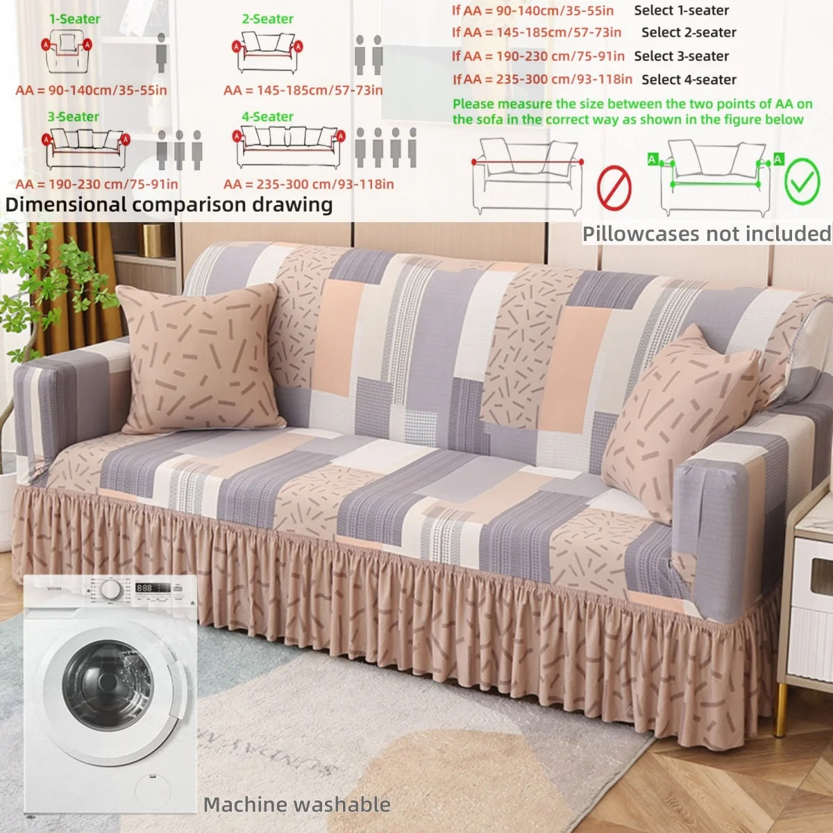 Romantic Ruffled Sofa Cover