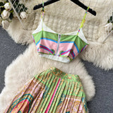 Women's Crop Top & Skirt Set