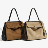 Frosted Leather Shoulder Bag