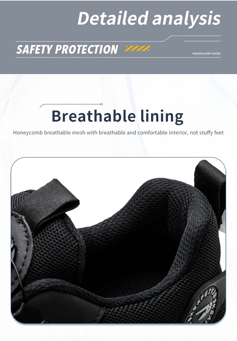 Men Rotating Button Safety Sneakers